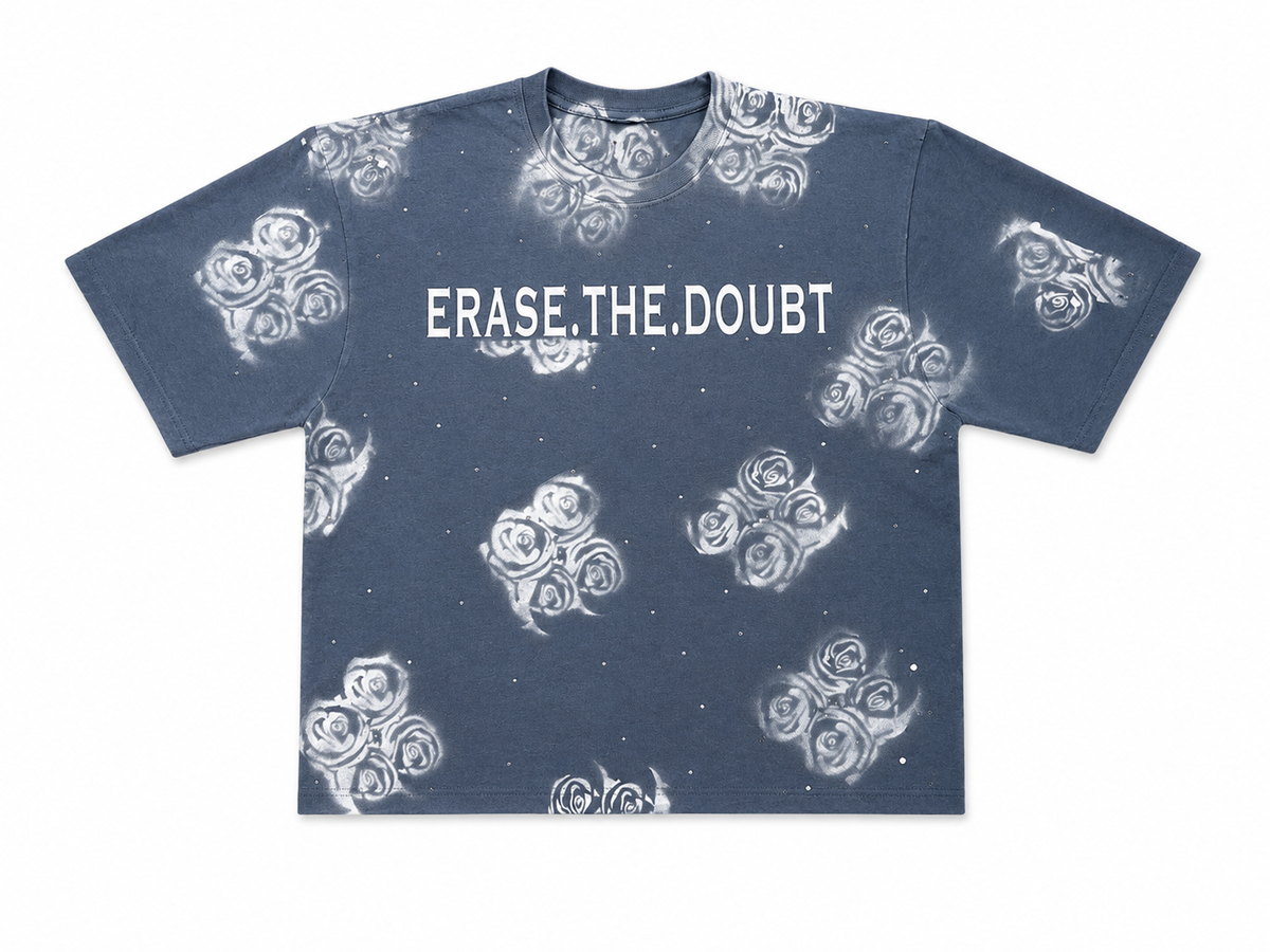 ERASE THE DOUBT - Cropped Rhinestone Tee